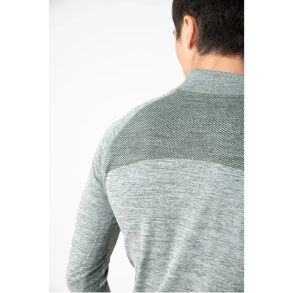 Kyodan Mens Endurance Workout 1/4 Zip Long Sleeve Top Green - Picture 3 of 3